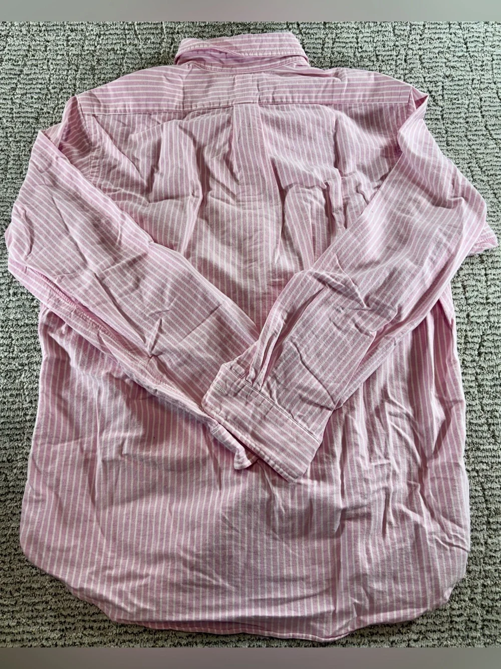 Polo Ralph Lauren Men’s Large Pink/White Striped Custom Fit Button Down Shirt